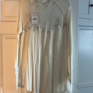 Free People Lace Long Sleeve Top